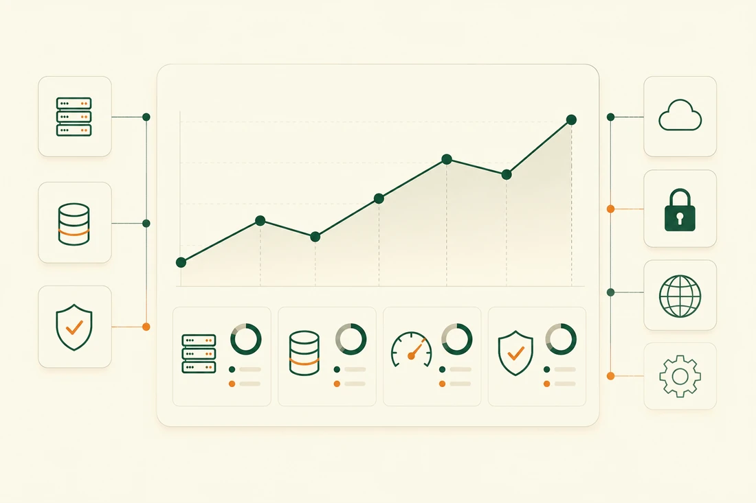 Critical workloads server infrastructure illustration